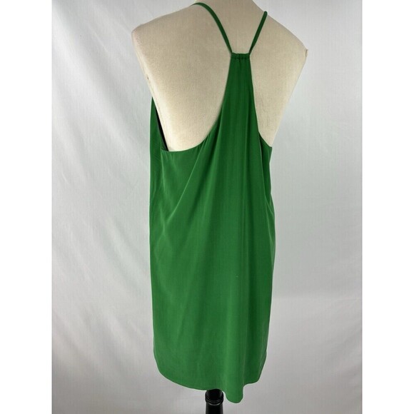 Alice + Olivia Halter Dress Bright Green Large Silk Dopamine Dressing - Picture 3 of 9